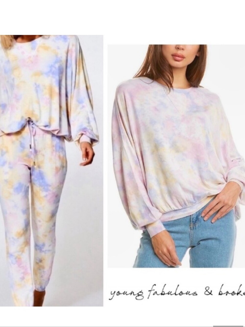 Young Fabulous & Broke Pastel Tie-Dye Pullover